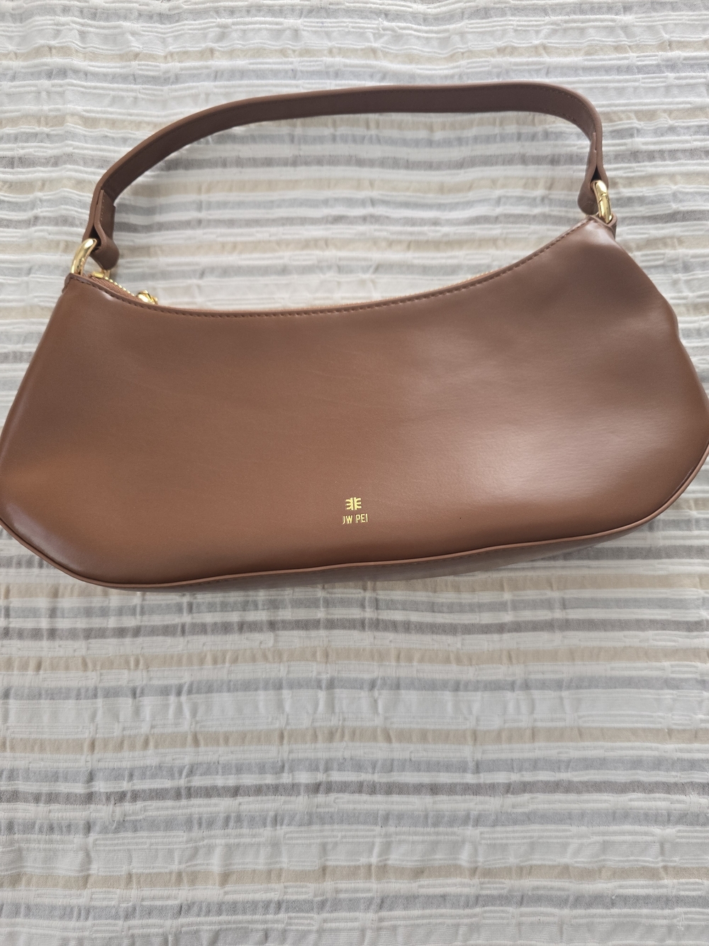 JW PEI Chestnut Brown Shoulder Bag with Gold Hardware